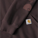 Ανδρικό Φούτερ Με Κουκούλα Loose Fit Midweight Logo Sleeve Graphic Dark Sepia Carhartt K288-BB3 – εικόνα 4