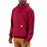 Ανδρικό Φούτερ Με Κουκούλα Loose Fit Midweight Logo Sleeve Graphic Industry Red Carhartt K288-R59 – εικόνα 2