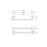 Bemeta Omega Ράγα Μπάνιου Μονή 450mm Επιτοίχια Χρωμέ Με Βίδες 104204022 – εικόνα 2