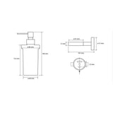 Bemeta White Επιτοίχιο Dispenser Γυάλινο Λευκό 230ml 104109014 – εικόνα 2