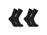 Κάλτσες Force™ Midweight Crew Sock 2 Τεμάχια Μαύρες Carhartt SC2252-BLK – εικόνα 2