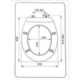 Κάλυμμα λεκάνης MDF Δρυς Soft Close Κλασικό Bisk Deski 08223 – εικόνα 2