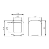 Κάλυμμα Λεκάνης Square Duroplast D313 Μεταλλικοί Μεντεσέδες Συμβατό με GSI Traccia Galassia MEG Dinoplast – εικόνα 2