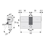Κύλινδρος ασφαλείας D6PSN 30/35 501215.0030 ABUS – εικόνα 2