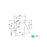 Μπαταρία Κουζίνας Χαμηλή NEWPRO 42181-100 Χρωμέ Με Αποσπώμενο Ντους Ιταλίας LA TORRE – εικόνα 3
