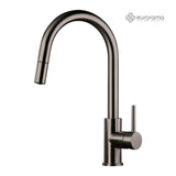 Μπαταρία Κουζίνας Ψηλή 702600-411 Μαύρο Inox Brushed Σατινέ Με Αποσπώμενο Ντους Ιταλίας Eurorama
