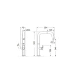 Μπαταρία Κουζίνας Ψηλή EVA 400746-100 Χρωμέ Με Αποσπώμενο Ντους Ιταλίας Armando Vicario – εικόνα 3