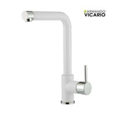 Μπαταρία Κουζίνας Ψηλή FLUO 18510-1301 Superwhite Λευκό/ Χρωμέ Με Περιστρεφόμενο Επιστόμιο Ιταλίας Armando Vicario