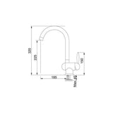 Μπαταρία Κουζίνας Ψηλή Γυαλιστερή Diamante Franke 115.0029.581 – εικόνα 2