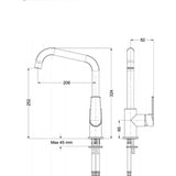 Μπαταρία Κουζίνας Ψηλή KLINT 142515-100 Χρωμέ Ιταλίας Eurorama – εικόνα 3