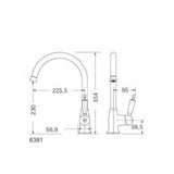 Μπαταρία Κουζίνας Ψηλή Oxford 6381-110 Inox Σατινέ Ιταλίας Bugnatese – εικόνα 3