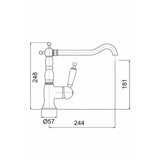 Μπαταρία Κουζίνας Ψηλή Oxford 6382-100 Χρωμέ Ιταλίας Bugnatese – εικόνα 3