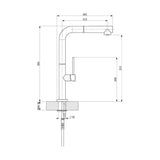 Μπαταρία Κουζίνας Ψηλή TOZO 48580-1401 Μαύρο Ματ/Χρωμέ Με Αποσπώμενο Ντους Ιταλίας Armando Vicario – εικόνα 2