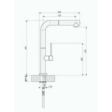 Μπαταρία Κουζίνας Ψηλή TOZO 48580-1402 Puro Μαύρο Ματ/Χρωμέ Με Αποσπώμενο Ντους Ιταλίας Armando Vicario – εικόνα 2
