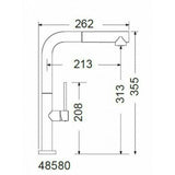 Μπαταρία Κουζίνας Ψηλή TOZO 48580-201 Χρυσό Brushed Με Αποσπώμενο Ντους Ιταλίας Armando Vicario – εικόνα 3