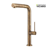 Μπαταρία Κουζίνας Ψηλή TOZO 48580-221 Μπρονζέ Antique Brass Με Αποσπώμενο Ντους Ιταλίας Armando Vicario