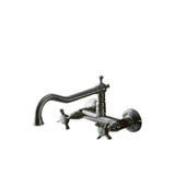 Μπαταρία Κουζίνας Τοίχου Princeton Ασημί Brushed 852-110 Ρετρό Με Περιστρεφόμενο Ρουξούνι Ιταλίας Bugnatese