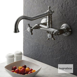 Μπαταρία Κουζίνας Τοίχου Princeton Ασημί Brushed 852-110 Ρετρό Με Περιστρεφόμενο Ρουξούνι Ιταλίας Bugnatese – εικόνα 2