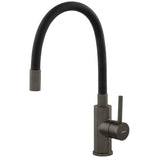 Μπαταρία Κουζίνας Zumba Ψηλή Σπαστή Gun Metal Inox Ferro BZA4BSSGM