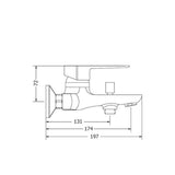 Μπαταρία Λουτρού Leona 00-09002 χρωμέ Modea Viospiral – εικόνα 2