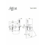 Μπαταρία Μπάνιου Λουτρού Tech Inox Λευκό Ματ 200-12019-300 Ιταλίας La Torre – εικόνα 2