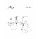 Μπαταρία Μπάνιου Tech Χρωμέ 200-12019-100 Ιταλίας La Torre – εικόνα 2