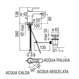 Μπαταρία Νιπτήρα ABC Χρωμέ Ιταλίας Nobili FABCE87118/20 – εικόνα 2