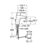 Μπαταρία νιπτήρα Monodin Χρωμέ Roca A5A3007C00 – εικόνα 2
