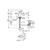 Μπαταρία Νιπτήρος Χρωμέ Bauedge GROHE 23328000 – εικόνα 2