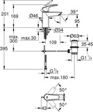 Μπαταρία Νιπτήρος Χρωμέ Eurosmart GROHE 33265003 – εικόνα 4
