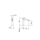 Μπαταρία Νιπτήρος Elle Μαύρο Black Brushed 200-35004-411 Ιταλίας La Torre – εικόνα 2