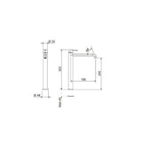 Μπαταρία Νιπτήρος Elle Ψηλή Inox Brushed 200-35016-111 Ιταλίας La Torre – εικόνα 2