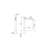 Μπαταρία Νιπτήρος Elle Ψηλή Rose Gold Brushed 200-35016-811 Ιταλίας La Torre – εικόνα 2