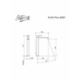 Μπαταρία Νιπτήρος PROFILI Plus Ψηλή Χρωμέ 200-46501-100 Ιταλίας La Torre – εικόνα 2