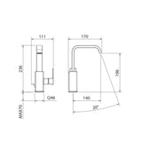 Μπαταρία Νιπτήρος PROFILI Plus Ψηλή Χρωμέ 200-46601-100 Ιταλίας La Torre – εικόνα 2