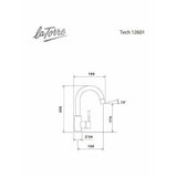 Μπαταρία Νιπτήρος Ψηλή Tech Χρωμέ 200-12601-100 Ιταλίας La Torre – εικόνα 2