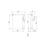 Μπαταρία Νιπτήρος Taya Ψηλή Χρωμέ 200-40501-100 Ιταλίας La Torre – εικόνα 2