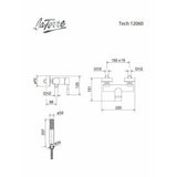 Μπαταρία Ντουζιέρας Tech Λευκό Ματ 200-12060-300 Ιταλίας La Torre – εικόνα 2