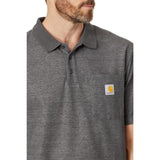 Μπλουζά Ανδρική Polo Κοντομάνικη Midweight Pocket Carbon Heather Ανθρακί Carhartt 106685-CRH – εικόνα 2