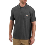 Μπλουζά Ανδρική Polo Κοντομάνικη Midweight Pocket Carbon Heather Ανθρακί Carhartt 106685-CRH