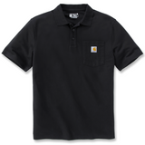 Μπλουζά Ανδρική Polo Κοντομάνικη Midweight Pocket Μαύρο Carhartt 106685-BLK – εικόνα 2