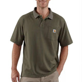 Μπλουζά Ανδρική Polo Κοντομάνικη Midweight Pocket Mos Green Πράσινη Carhartt K570-MOS