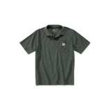Μπλουζά Ανδρική Polo Κοντομάνικη Midweight Pocket Mos Green Πράσινη Carhartt K570-MOS – εικόνα 2