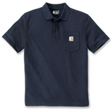Μπλουζά Ανδρική Polo Κοντομάνικη Midweight Pocket Navy Carhartt 106685-NVY – εικόνα 2