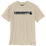 Μπλουζάκι Ανδρικό Irvine Relaxed Layered Logo T-Shirt Oat Milk Carhartt 107318-A16