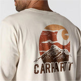Μπλουζάκι Ανδρικό Μακρυμάνικο Relaxed Fit Heavyweight Mountain Graphic Malt Carhartt 107260-W03 – εικόνα 2