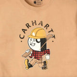 Μπλουζάκι Ανδρικό T-Shirt Graphic Carpenter Hickory Nut Heather Μπεζ Carhartt 106534-B87 – εικόνα 2
