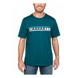 Μπλουζάκι Ανδρικό T-Shirt Logo Graphic Night Blue Heather Carhartt 105909-H70 – εικόνα 2