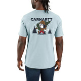 Μπλουζάκι Ανδρικό T-Shirt Pocket Outdoor Graphic Σιέλ Early Fog Carhartt 107269-HN6 – εικόνα 4