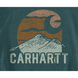 Μπλουζάκι Ανδρικό T-Shirt Relaxed Fit Heavyweight Long-Sleeve Mountain Graphic Greenstone Heather Carhartt 107260 – εικόνα 3